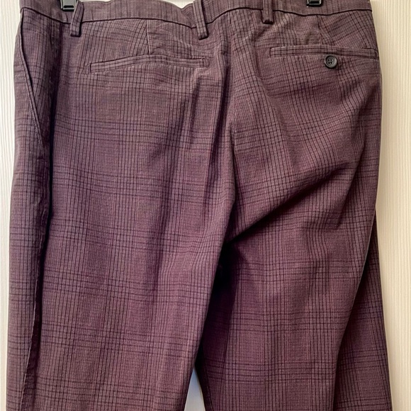 Banana Republic plaid pants with hints of black, grey, red. - Picture 4 of 7